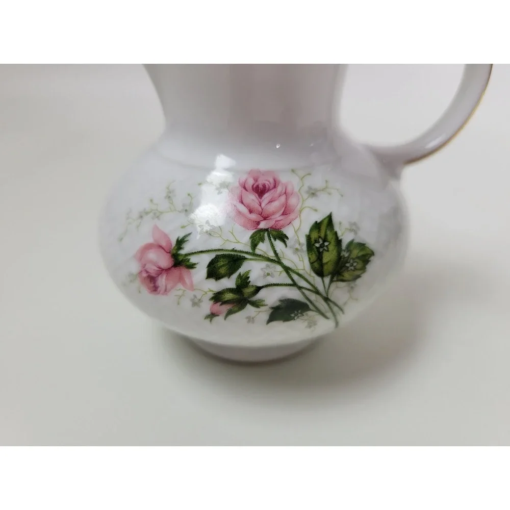 Vintage Seltmann Weiden Annabell Porcelain Creamer Pink‎ Roses 3 5/8
